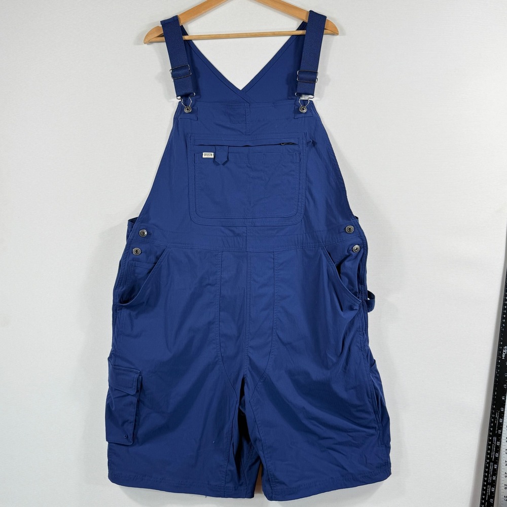 Duluth Trading Co Shortalls Womens XXL Blue Ripstop Heirloom Gardening Gorpcore